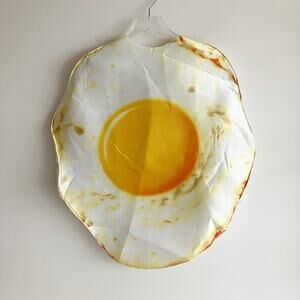 Fried Egg Costume Adult OS Halloween Party One Size Fits Most Food Breakfast